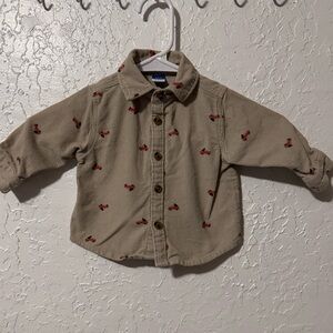 Old Navy Long-Sleeve Printed Corduroy Shirt 
Red Truck W/ Christmas Tree